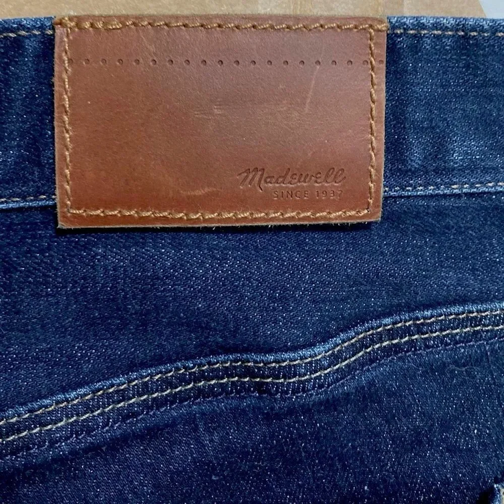 MADEWELL Rail Straight Dark Wash Blue Denim Jeans Womens Size 30 x 34 inches